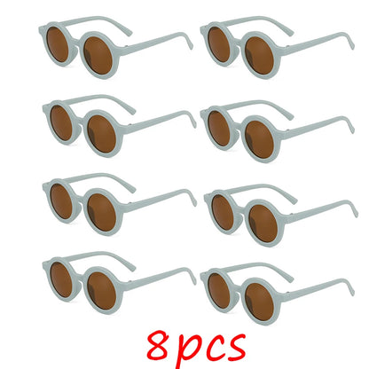 Children's sunglasses, inset style  round frame, 1-7 year old baby sunglasses, sun shading, sun protection Beauty World Shop
