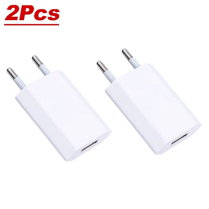 NNBILI 1-5Pcs Universal 5V 1A EU Plug USB Wall Phone Charger For iPhone Samsung Xiaomi Redmi Google Huawei Charger Power Adapter Beauty World Shop