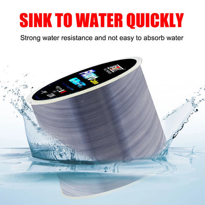 Nylon fishing Line 120m 0.14mm-0.6mm 4.13lb-45lb fluorocarbon coating treatment process carbon surface Fishing Accessories Beauty World Shop