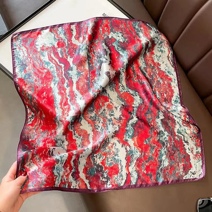 Scarf 100% Silk Bandana Women Square Scarves Wrap Kerchief Spring Fashion Luxury High Quality Headband Hijab Shawls 2026 Beauty World Shop