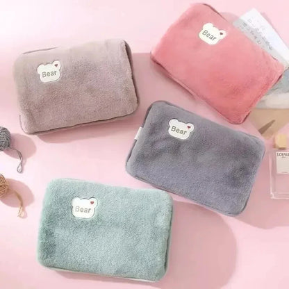 Rechargeable Hot Water Bottle Cute Electric Hand Warmer EU Plug Reusable Hot Compress Bag Heating Pad Hand Pocket Warmer Beauty World Shop