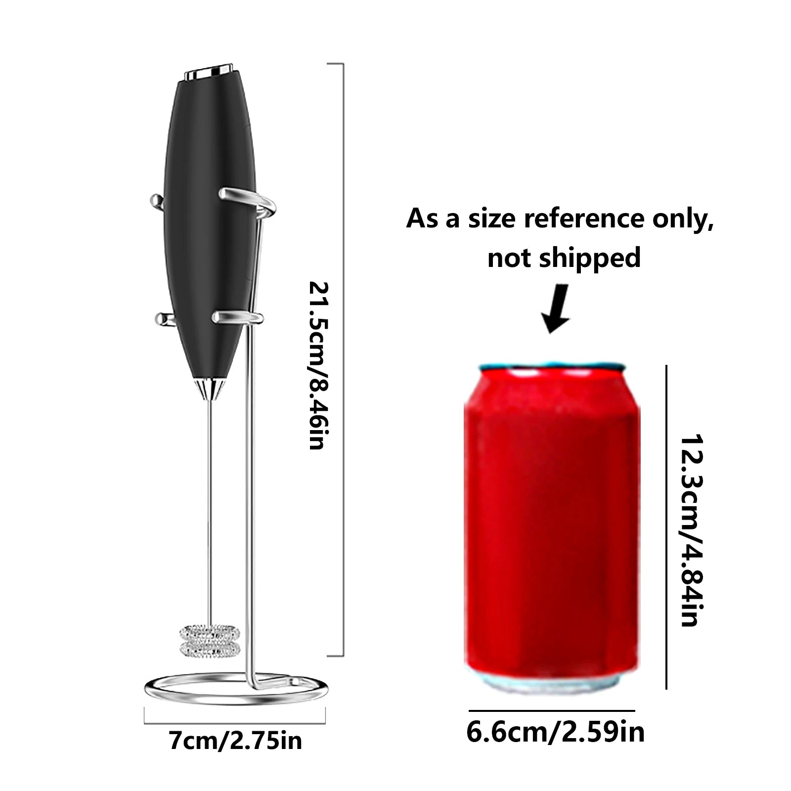Kitchen Powerful Milk Frother Wand Handheld Battery Operated Drink Mixer for Coffee, Lattes, Cappuccino, Matcha Gift Idea Beauty World Shop