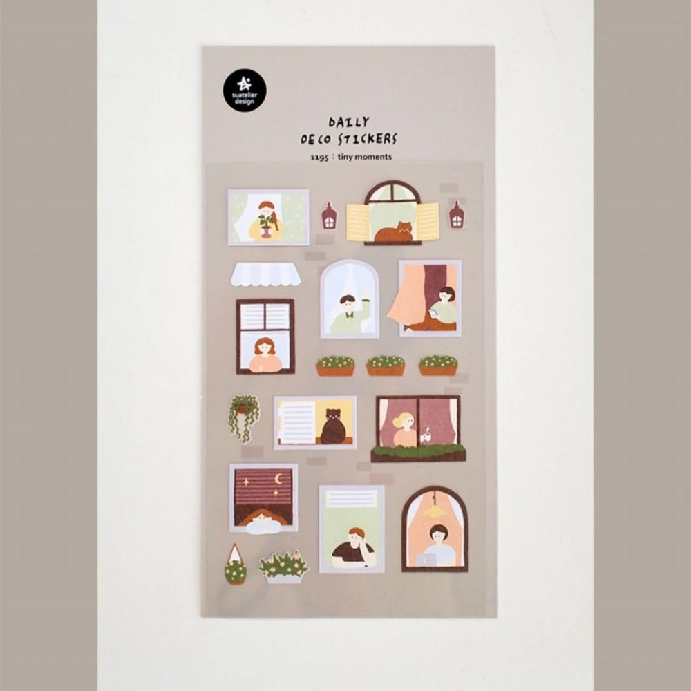 Korean Import Suatelier Travel Home Life Study Friend Stickers Scrapbooking Diy Journaling Diary Stationery Sticker School Gift Beauty World Shop