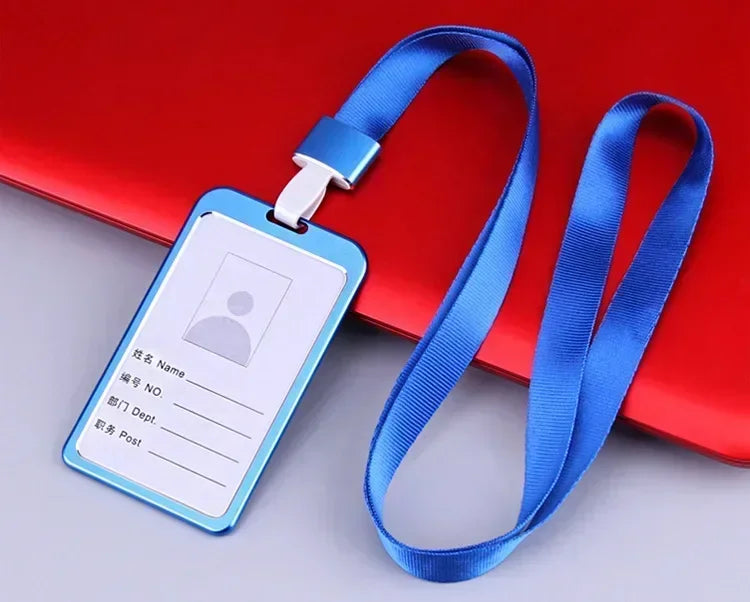 1 Pcs Aluminum Alloy Card Cover Case Bank Business Work Card Holder with ABS Retractable Badge Reel Credit ID Card Badge Bag Beauty World Shop