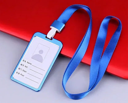 1 Pcs Aluminum Alloy Card Cover Case Bank Business Work Card Holder with ABS Retractable Badge Reel Credit ID Card Badge Bag Beauty World Shop