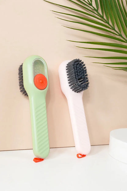 Automatic pressing liquid long handle shoe brush with soft bristles that do not damage shoes, laundry brush, cleaning tool Beauty World Shop