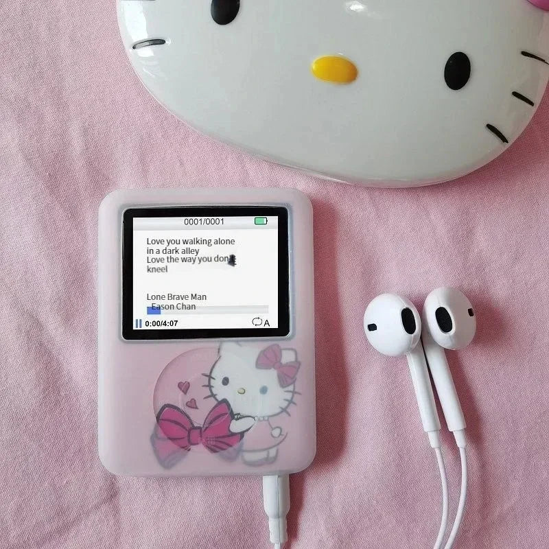 kawaii hello kitty Student MP3 Cartoon anime Portable mini music Walkman sports companion Sound can be played externally new Beauty World Shop