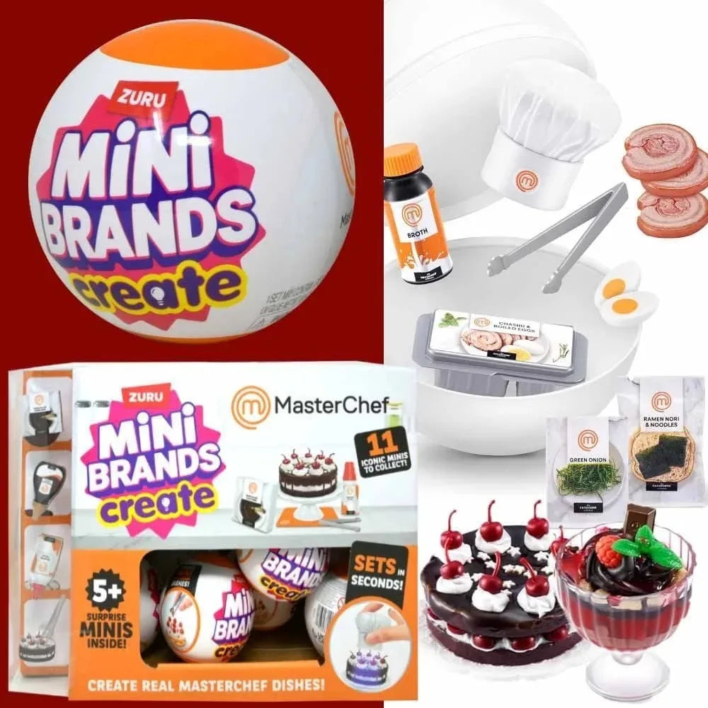 Zuru Mini Brands Blind Box 5 Surprises Masterchef Set Brands Masterchef Series 1 Mystery Ball Bundle Surprise  Collectibles Toy Beauty World Shop