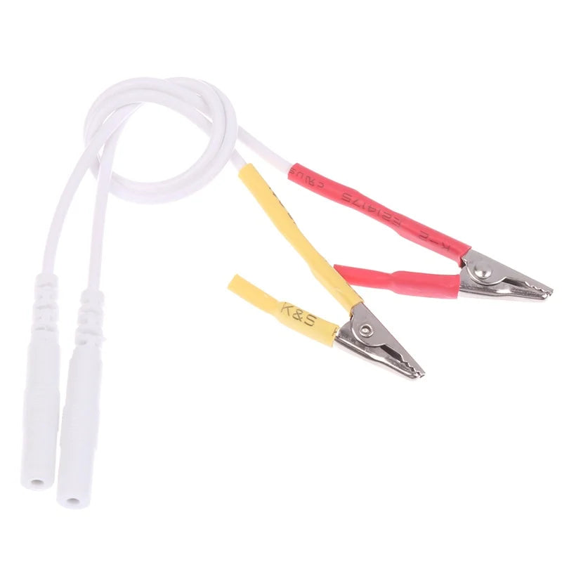 10Pcs 2mm Pin TENS/EMS Alligator Clip Cables - Electrode Wire Accessories for Hwato SDZ-II Electronic Acupuncture Device Beauty World Shop