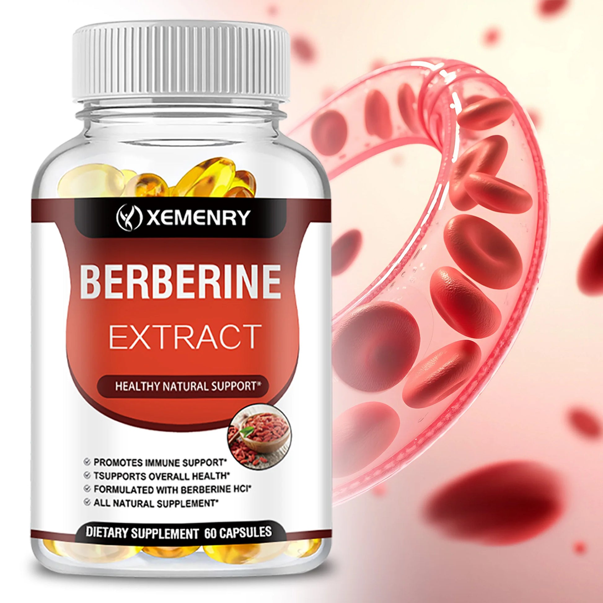 Berberine Extract Supplement 1800mg - Berberine HCL, Balanced Blood Pressure,Support Healthy Cholesterol Levels  - 120 Capsules Beauty World Shop