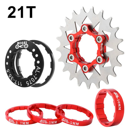 MUQZI Single Speed Cassette Cog 12T 13T 14T 15T 16T 17T 18T 19T 20T 21T 22T Bike Cassette Conversion Kit Beauty World Shop