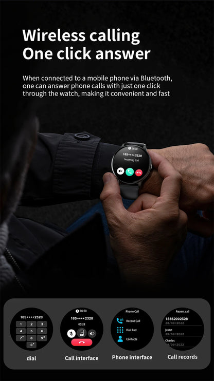 2025 New Smart Watch Women Men Bluetooth Call Sports Fitness Watches Heart Rate Health Monitor Smartwatch Ladies For Android iOS