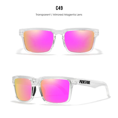 KDEAM Men's Polarized Sunglasses Square Casual Outdoors Sun Glasses Women Unisex Sunglass For Couple With Zipper Case Beauty World Shop