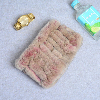 Women Handmade Stretch 100% Real Rabbit Fur Scarf Knit Genuine Rex Rabbit Fur Headbands Girls Natural Rabbit Fur Ring Scarves Beauty World Shop