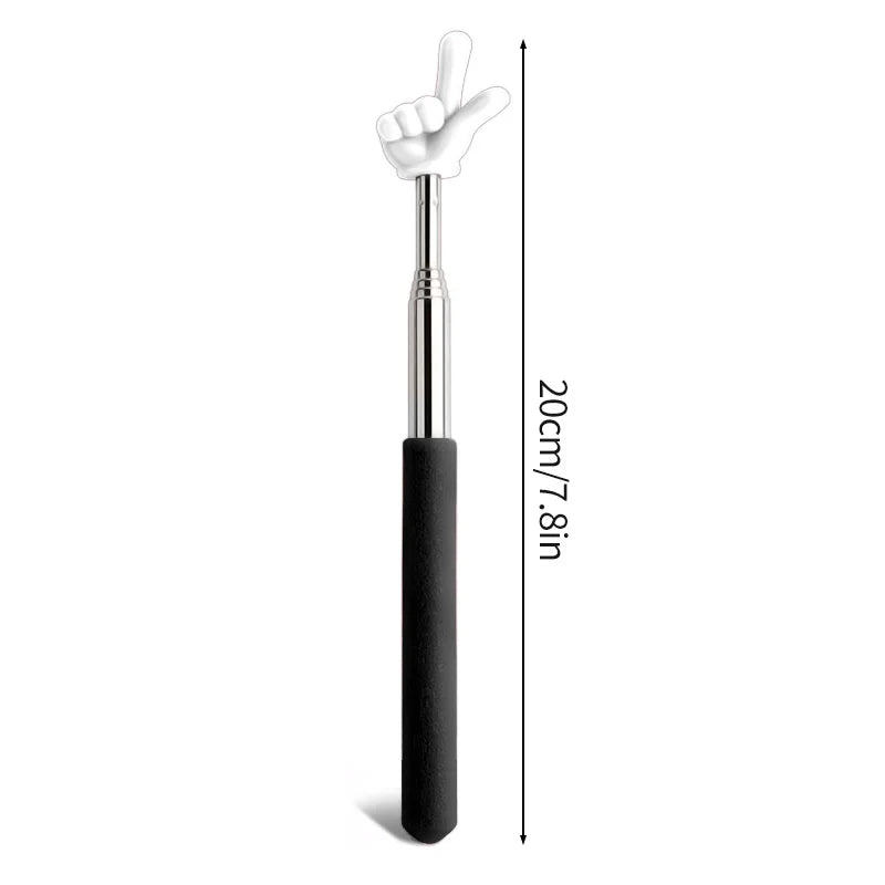 1pPointer Finger Stainless Steel Reading Sticks Telescopic Reading Finger Teaching Aids Gift for Teachers Pointer Finger Stick Beauty World Shop