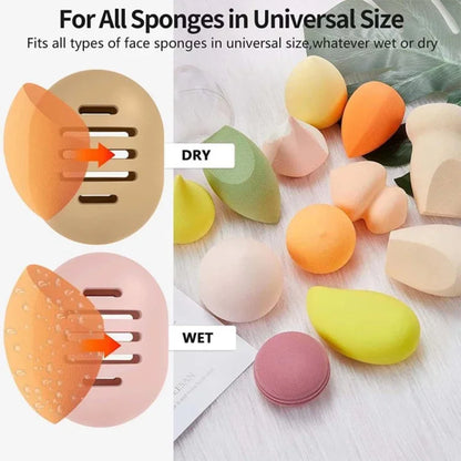 1PC Makeup Sponge Holder Eco-Friendly Silicone Multi-hole Beauty Sponge Storage Case Travel Protable Cosmetic Puff Holder Box Beauty World Shop