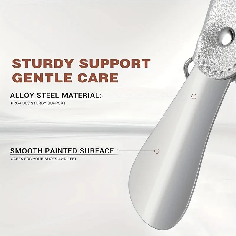 1PC Portable Keychain Shoe Horn, Stainless Steel Foldable Shoehorn for Home Travel Beauty World Shop