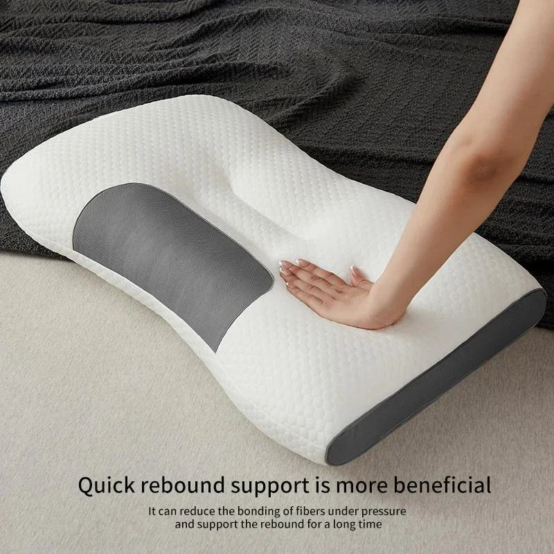 New Soybean Fiber Cervical Orthopedic Neck Pillow - Massage SPA Pillow for Household Sleep & Neck Protection