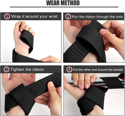 2PC/4PC/3PAIR Weightlifting Straps Anti-Slip Silicone Lifting Wrist Straps Strength Training Deadlifts Crossfit Hand Grips Wrist Beauty World Shop