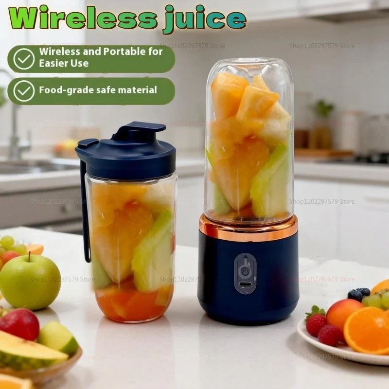 Double Cup Portable Blender USB Juicer Fruit Mixer for Smoothies Milkshakes and Juices Compact Food Processor Orange Juicer Beauty World Shop