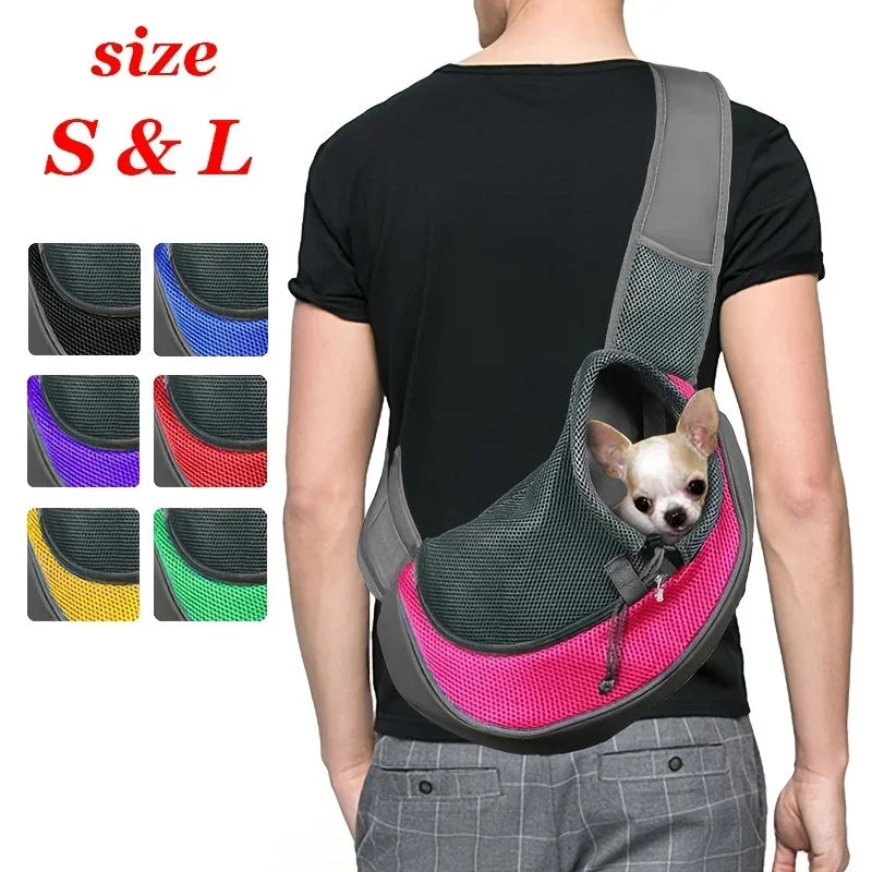 1Pc Dog out backpack,Dog Sling Carrier Breathable Mesh Travel Crossbody Bag For Puppy Cat Hiking Camping Beauty World Shop