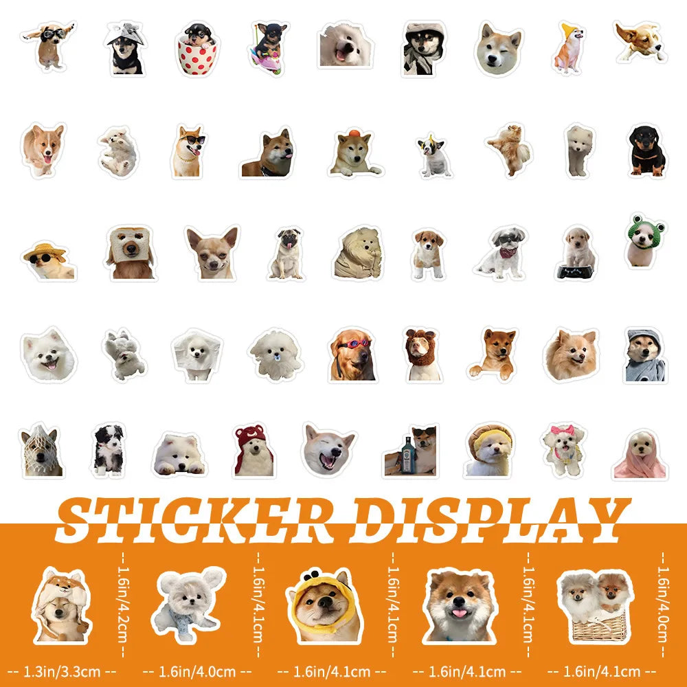 10/100/1000Pcs Funny Dog Stickers Cartoon Cute Decals Toy Guitar Phone Bicycle Laptop Notebook Luggage Car Graffiti Kids Sticker Beauty World Shop
