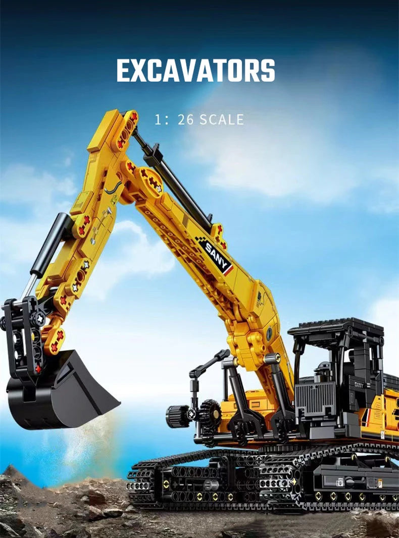 SEMBO BLOCK 1022pcs Excavator Models Building Blocks MOC City Construction Engineering Vehicle Bricks Educational Toys Boys Gift Beauty World Shop