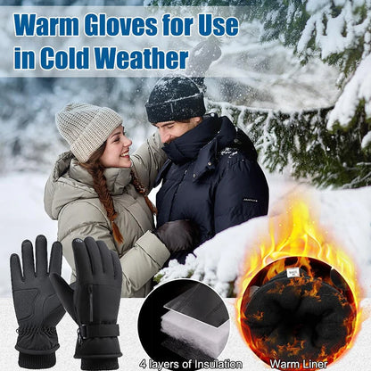 GTUBIKE Waterproof Men’s Women’s Winter Cycling Gloves Thermal Touchscreen Ski Gloves for Running Outdoor Sports Gloves Beauty World Shop