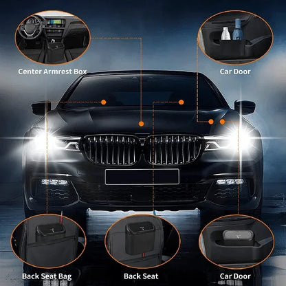 Car Trash Can (with Lid) Contains 60 (300) Garbage Bags, Small Car Trash Can, Leak-proof Mini Car Accessories Beauty World Shop