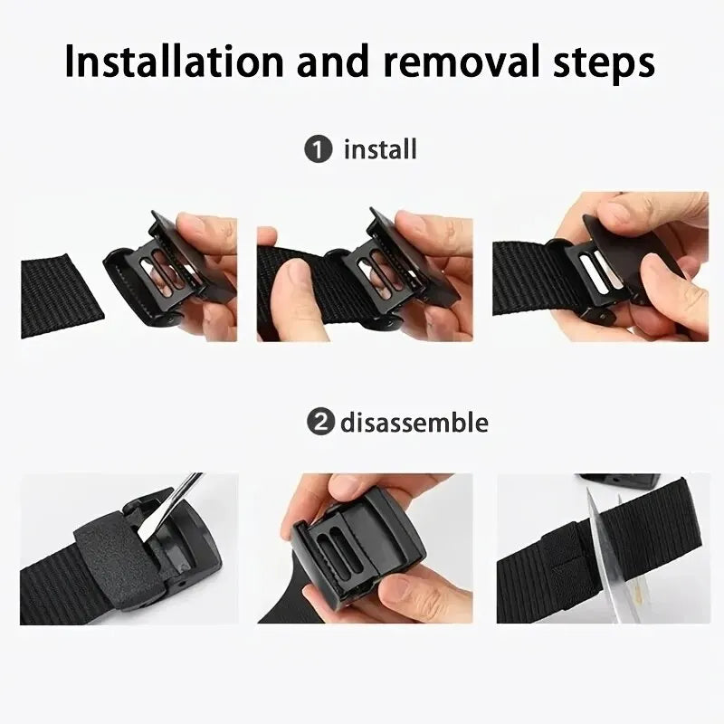 Men's Belt Outdoor Casual Canvas Belt Metal Free Training Nylon Tactical Belt With Pants Jeans Belt Sports Belts For Men Women Beauty World Shop