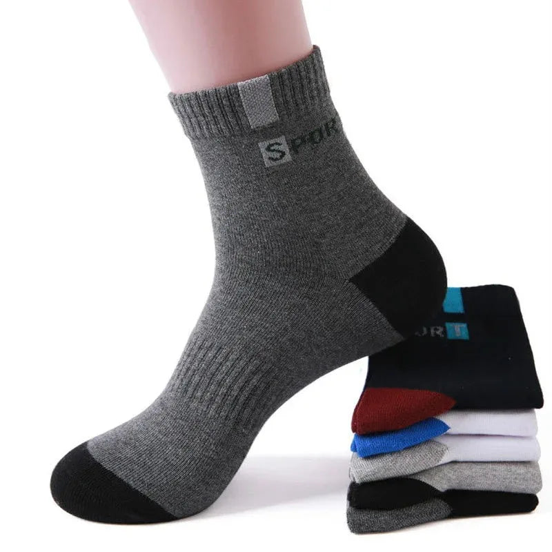 10/5/3pairs Breathable Con Sports Stockings Men Bamboo Fiber Autumn and Winter Men Socks Sweat Absorption Deodorant Business Sox Beauty World Shop