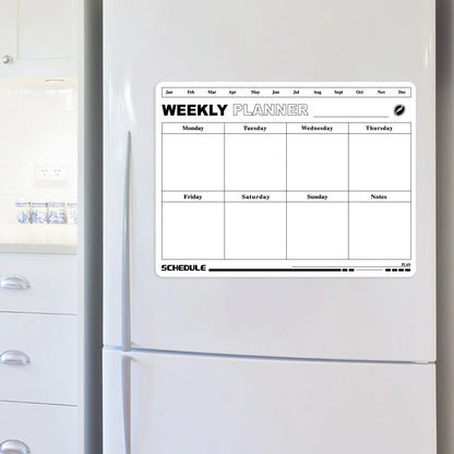 Magnetic Refrigerator Calendar Sticker - Reusable Weekly/Monthly Planner, Customizable Note Board for Home Office Beauty World Shop