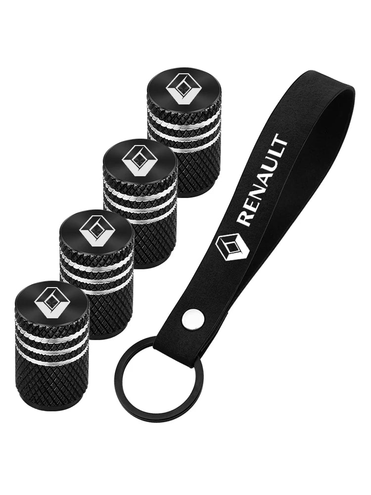 Car Keychian Tire Valve Caps Stem Case For Renault koleos duster megane 2 logan clio Auto interior Accessories Beauty World Shop