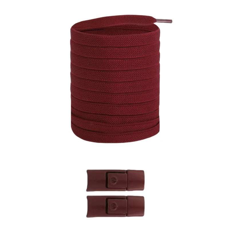 New Without Ties Elastic Laces No Tie Shoe Laces Press Lock Shoelaces Sneaker Kids Adult 8MM Widened Flat Shoelace for Shoes Beauty World Shop