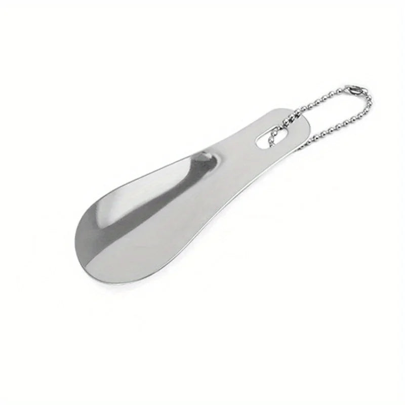 1pc stainless steel metal shoehorn, portable shoehorn, shoe wearing aid, essential for home travel Beauty World Shop