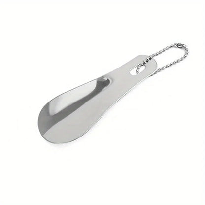 1pc stainless steel metal shoehorn, portable shoehorn, shoe wearing aid, essential for home travel Beauty World Shop