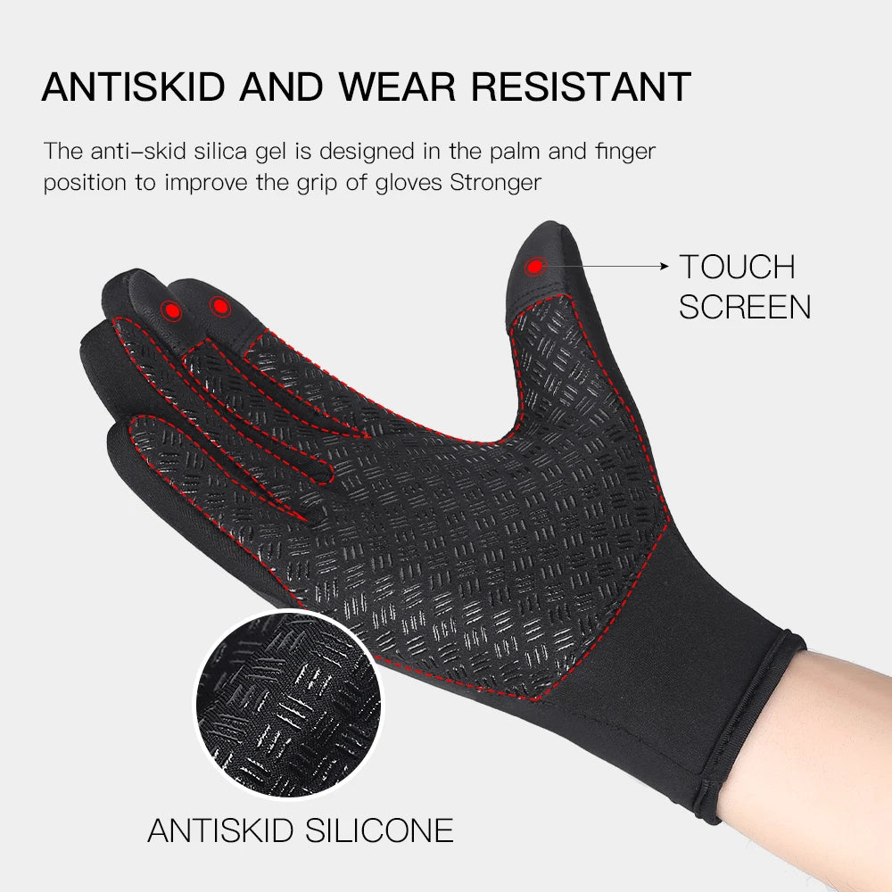 Winter Ski Gloves Men Bike Cycling Gloves Windproof Cold Proof Full Finger Outdoor Waterproof Bicycle Motorcycle Riding Mitten Beauty World Shop