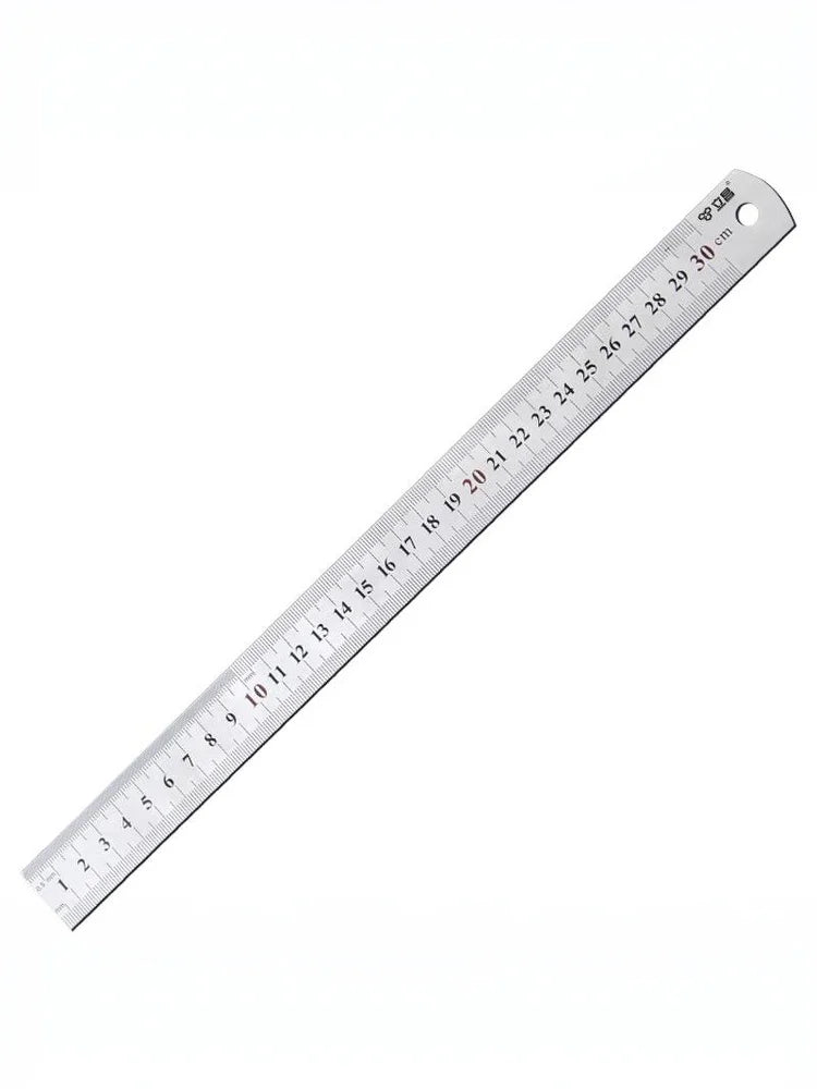 1Pcs 15/20/30/40/50/60100cm Stainless Steel Metal Straight Ruler For Home School Precision Measuring Tool Drawing Tool Supplies Beauty World Shop