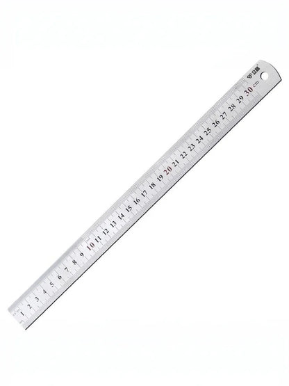 1Pcs 15/20/30/40/50/60100cm Stainless Steel Metal Straight Ruler For Home School Precision Measuring Tool Drawing Tool Supplies Beauty World Shop