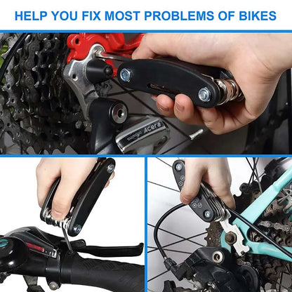 16 in 1 Portable Bicycle Repair Tools Kit Hex Wrench Nut Tire Screwdriver Motorcycle Bicycle Repair Tools Beauty World Shop