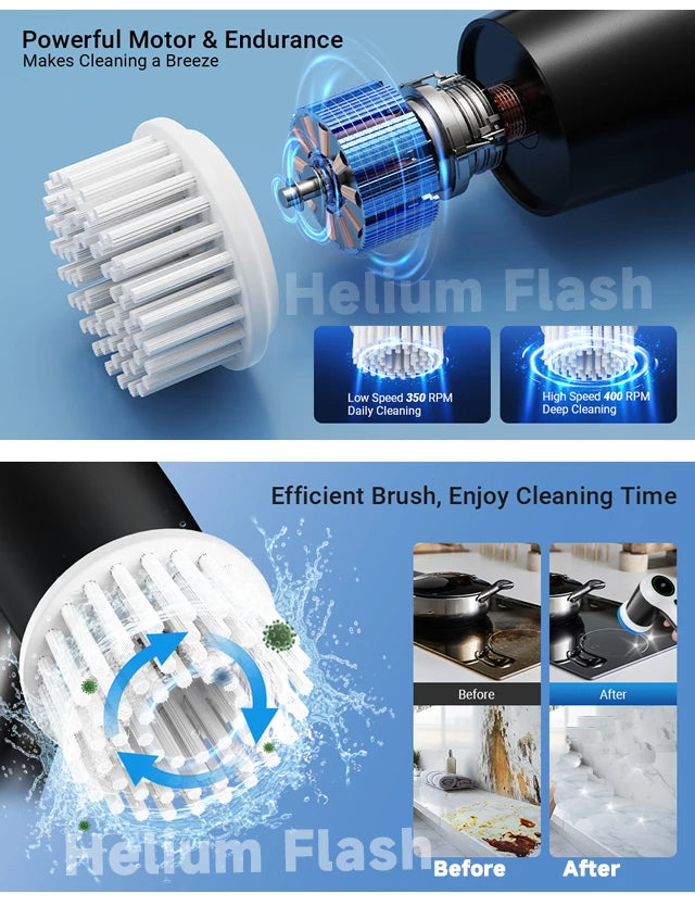 Household Multipurpose Cleaning Brush  Kitchen Gadgets Hair Brushes Bathroom Broom Toilet Mops Electric Cordless Spin Scrubber