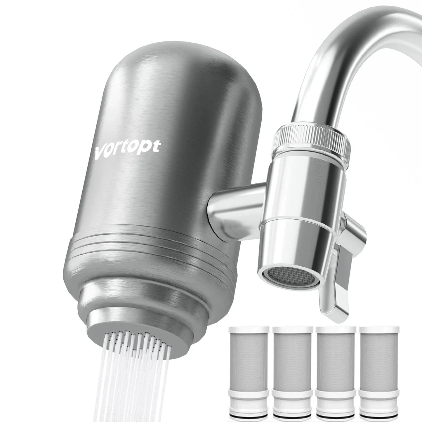 HOMEFISH Stainless Steel Faucet Tap Water Filter Purifier System, NSF Certified Reduces Lead, Chlorine & Bad Taste Kitchen Beauty World Shop