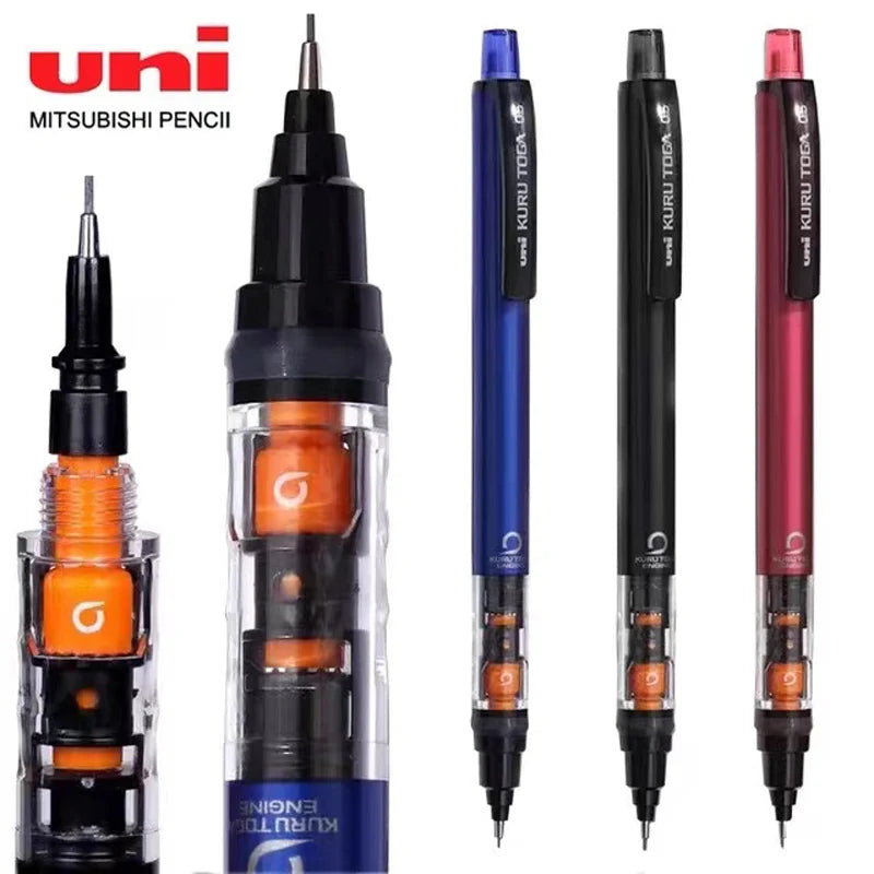 UNI KURUTOGA Mechanical Pencil M5-452 Creative Writing Continuous Sketch 0.5mm Lead Automatic Rotating Mechanical Pencil Beauty World Shop