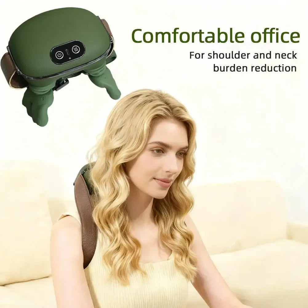 3-Level Modes Bionic Neck Shoulder Massager Back Massagers Electric Kneading Muscles Massage Pillow Relax Neck Waist Leg Body