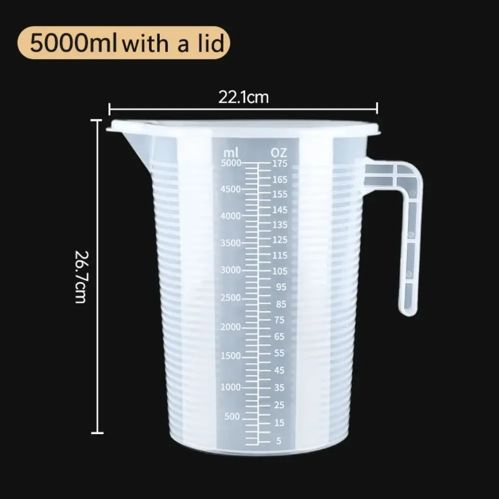 100-5000ml Thickened Plastic Measuring Cup with Scale Food Grade Measuring Cup Experimental Measuring Cup Beaker Plastic Cup Beauty World Shop