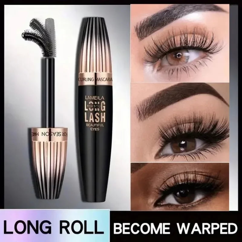 Waterproof 4D Mascara Thick Long Smudge-proof Plump Encrypted Long-lasting Curling Large Eye Makeup Makeup Tools Beauty Trend Shop