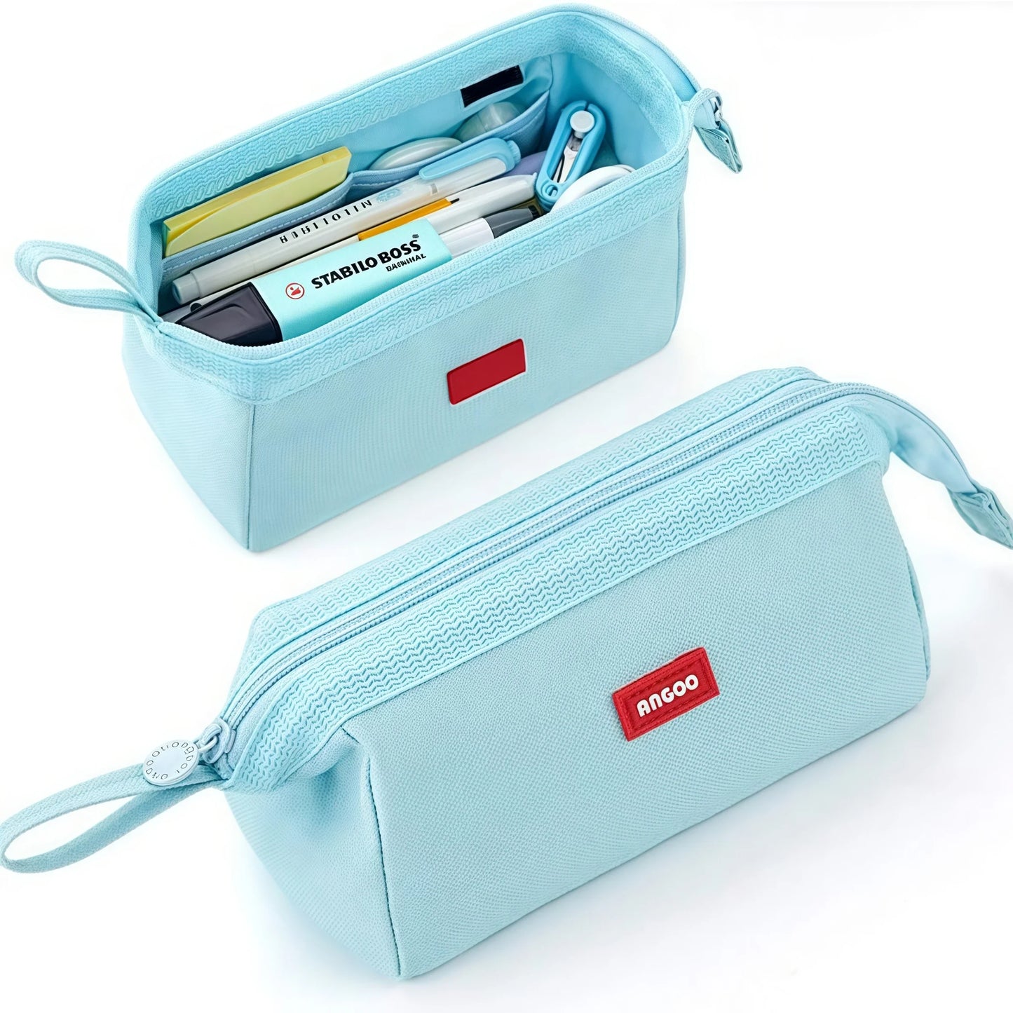 Large Capacity Pencil Case With Pen Holder Label Minimalist Student Stationery Storage Creative Stationery Storage Bag Beauty World Shop
