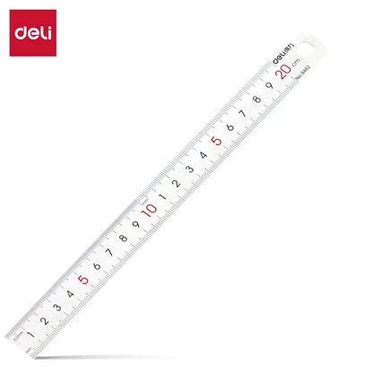 Deli Stainless Steel Ruler for Students And Woodworkers Straight Edge Measuring Tool for Drawing And Drafting 15/20/30/50cm Beauty World Shop