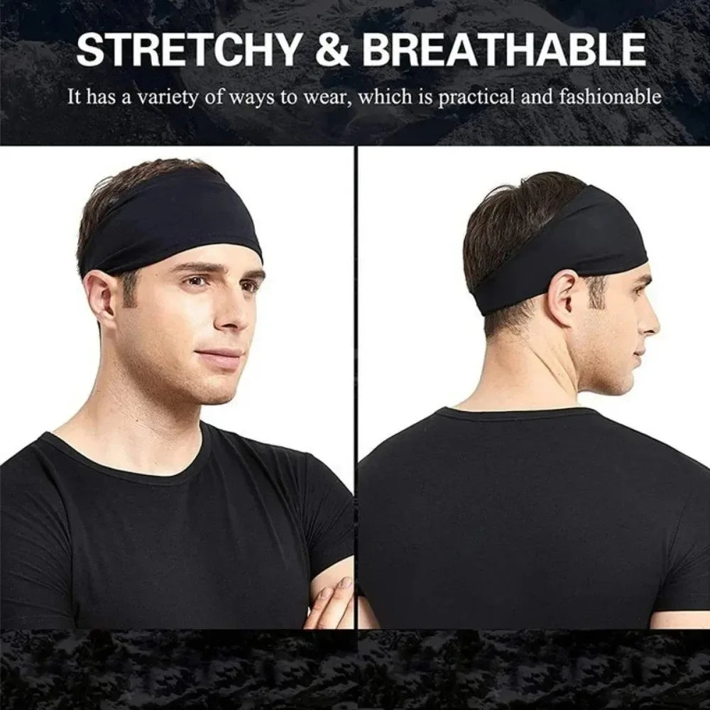 Sports Headbands Solid Color Elastic Non Slip Quick Dry Workout Fitness Yoga Unisex Hairband Sweatband Bandana Hair Accessories Beauty World Shop