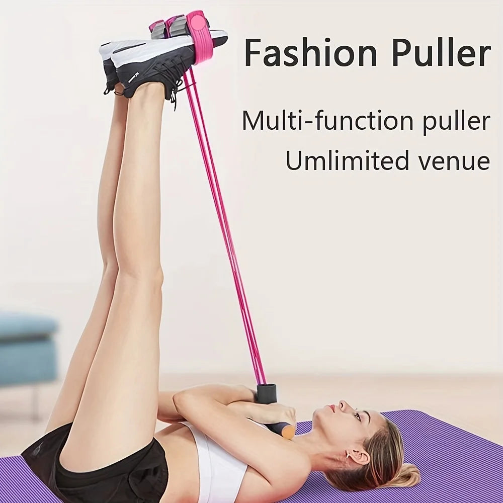 6-Tube Resistance Band, Multi-Functional Elastic Yoga Pull Rope for Arms, Legs, Waist & Abs, Durable Latex Fitness Equipment Beauty World Shop